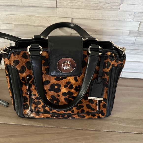 Cole Haan Leopard Print Satchel - Picture 1 of 5